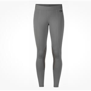 Kerrits Gray XL Flow Rise Knee‎ Patch Lightweight Riding Tights equestrian